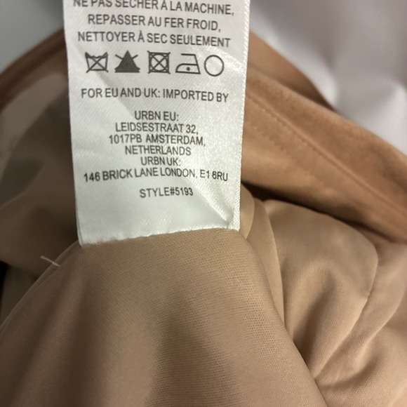 Anthropologie Hutch Faux Suede Medium Drape Waterfall Jacket Cardigan Blush Pink - Picture 3 of 7